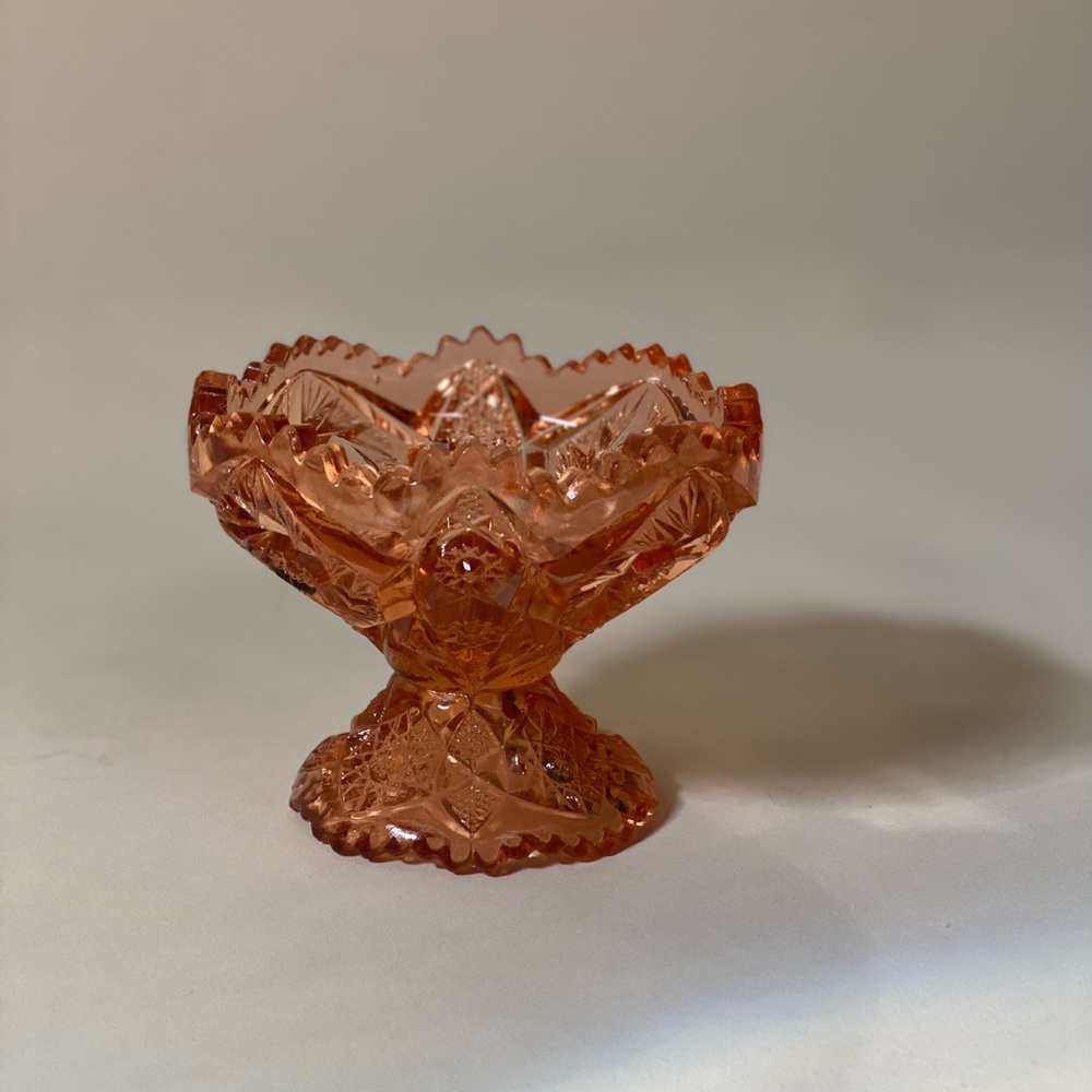 Vintage glass orange candy dish